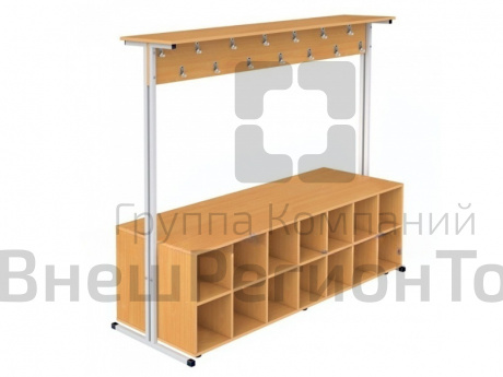 Вешалка Гардеробная детская М-17 (28 мест).