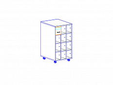 Шкаф-тумба формулярная на 12 ящиков 466х500х930 мм