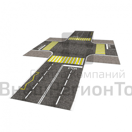 Модель перекрестка с разметкой, 5х7 м.