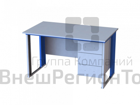 Стол учителя с навесной тумбой.