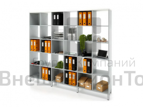 Стеллажная система MIX 5x6, на металлокаркасе.