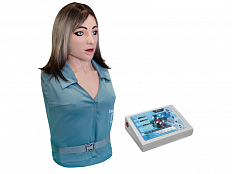 Тренажер-манекен пострадавшего (женщина) для отработки приемов сердечно-легочной реанимации со свето